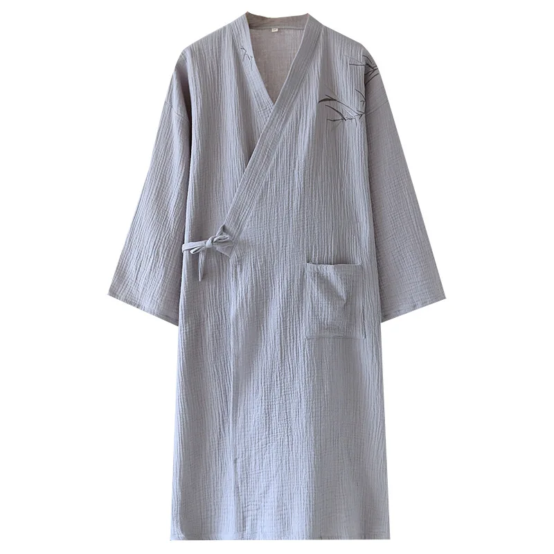 robe kimono japonaise pour hommes, en gaze de coton, jacquard, vêtements de maison amples, respirant, ample, vêtements de nuit pour hommes, printemps automne robe kimono japonaise pour hommes, en gaze de coton, jacquard, vêtements de maison amples, respirant, ample, vêtements de nuit pour hommes, printemps automne