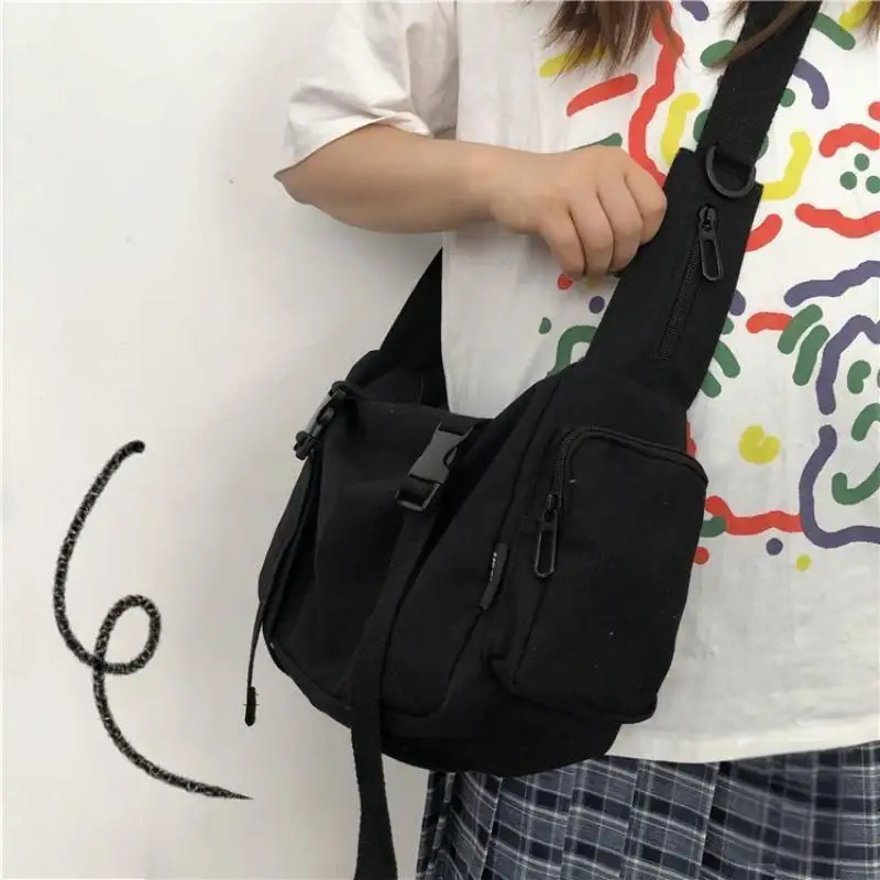 sac messager japonais harajuku pour femmes, sacs à bandoulière en toile de couleur unie pour étudiantes, sacs à main de grande capacité, sac à bandoulière sac messager japonais harajuku pour femmes, sacs à bandoulière en toile de couleur unie pour étudiantes, sacs à main de grande capacité, sac à bandoulière