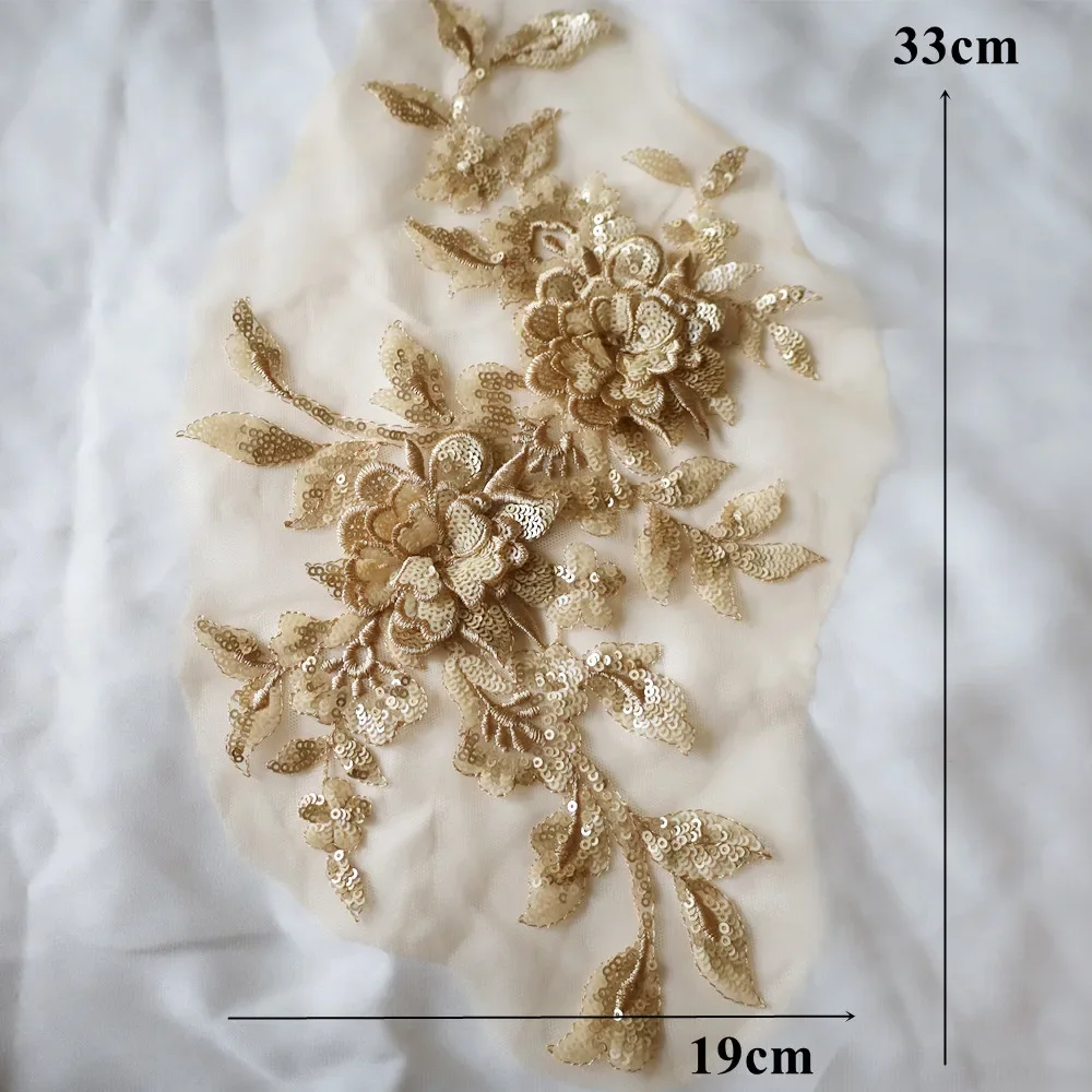 paillettes brodées fleur applique dentelle tissu garniture maille col mariage robe de mariée patch de couture robe de soirée décor bricolage artisanat paillettes brodées fleur applique dentelle tissu garniture maille col mariage robe de mariée patch de couture robe de soirée décor bricolage artisanat