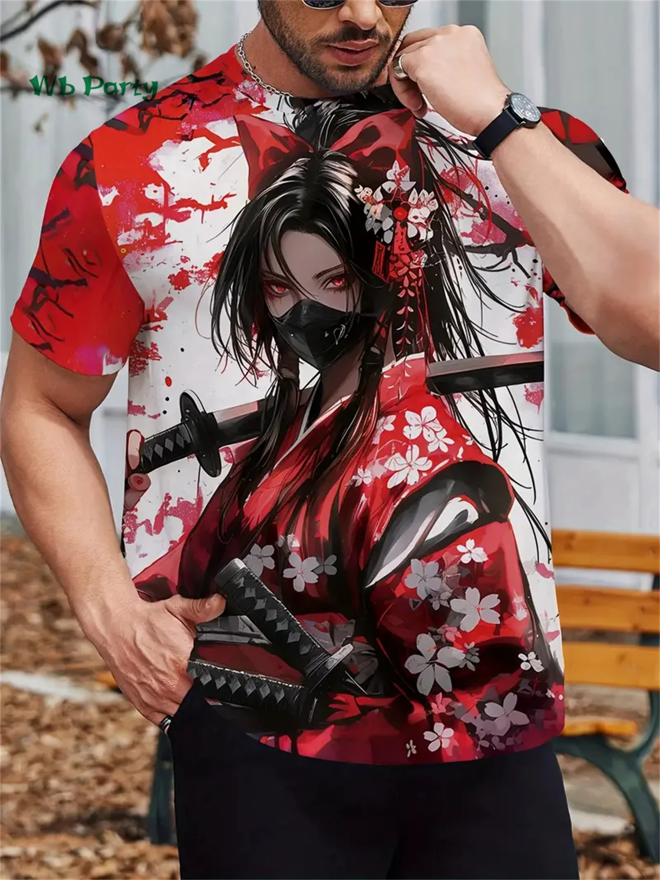 Sakura samouraï motif hommes T-Shirt japonais Anime à manches courtes T-Shirt Harajuku hauts été hommes surdimensionné vêtements de sport Sakura samouraï motif hommes T-Shirt japonais Anime à manches courtes T-Shirt Harajuku hauts été hommes surdimensionné vêtements de sport