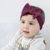 joli bandeau pour nouveau né fille, tricot élastique, turban pour enfants, nœuds en nylon doux, couvre chef pour enfants, accessoires pour cheveux