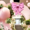 grand nœud rose rouge pour ou mariage, décoration de fête prénuptiale, anniversaire, noël, porte, décoration de maison, nœud papillon