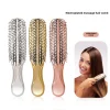 masseur de tête japonais premium, brosse pour cuir chevelu, masseur de cheveux, shampoing, brosse démêlante en plastique humide, peigne de nettoyage des cheveux, or rose