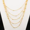ensembles de colliers indiens de mariée, longues chaînes en acier inoxydable plaqué or 24 carats pour femmes, nouvelles chaînes de clavicule pour filles, cadeaux de vacances