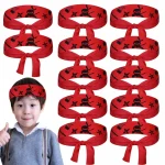Bande de sauna anti-sudorifique pour enfants, bande de karaté Ninja, Kokor, exercice sur le thème de la fête d&rsquo;anniversaire