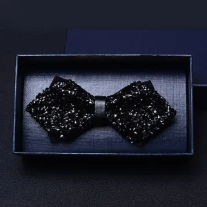 1 pièces strass arc Gentleman cravates pour hommes pré-attaché paillettes nœuds papillon élégant hommes mariage bal smoking accessoires cadeaux