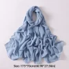 perles de luxe turban islamique en mousseline de soie perles enveloppes châle mince bandana malaisie foulard femmes