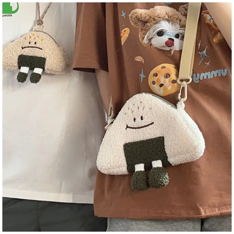 sac japonais kawaii 2023 nouvelles femmes dessin animé boule de riz en peluche sacs à bandoulière femmes sacs à bandoulière cou sac à main sacoche feminina sac japonais kawaii 2023 nouvelles femmes dessin animé boule de riz en peluche sacs à bandoulière femmes sacs à bandoulière cou sac à main sacoche feminina