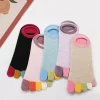 coton yoga anti dérapant sué invisible bateau chaussettes orteil chaussettes cheville chaussettes 5 doigts chaussettes
