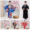 kimono japonais traditionnel imprimé floral pour enfants, robe kimono élégante de style japonais sakura pour filles, nouvelle collection asiatique