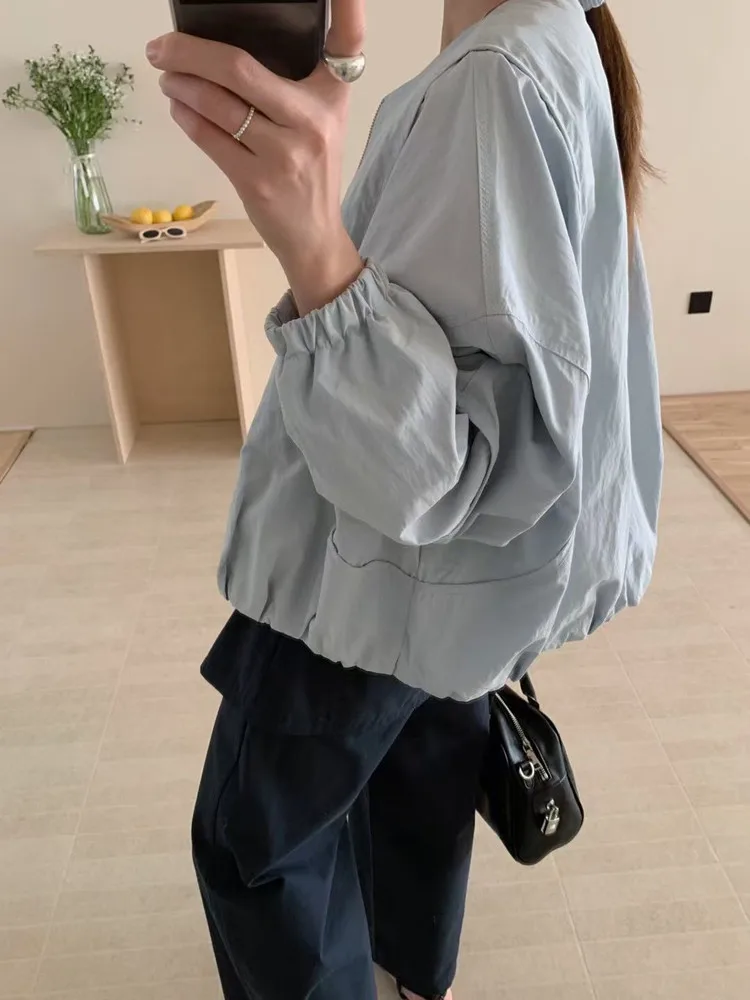style coréen couleur unie femmes manteau ample haute rue printemps bomber veste manteau femmes mode vêtements style coréen couleur unie femmes manteau ample haute rue printemps bomber veste manteau femmes mode vêtements