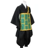 costume de cosplay geto suguru, kimono noir et bleu, uniforme scolaire, vêtements anime, costumes d'halloween pour femmes et hommes