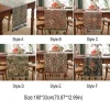 chemin de table jacquard vintage élégant, nappe épaisse à motif de fleurs avec nappe, couverture de table pour dîner