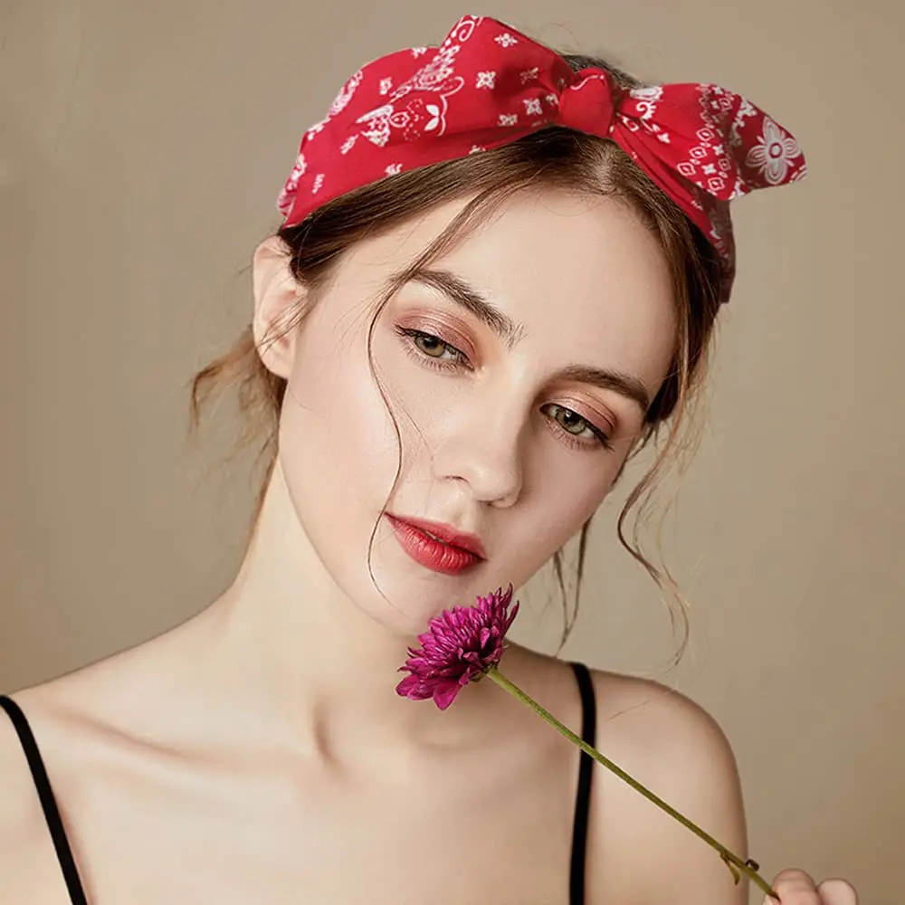 bandeau de sauna paisley bandana pour femmes, nœud noué haut, bandeaux d'oreille de lapin mignons, turban enveloppant de sauna, accessoires pour filles, mode bandeau de sauna paisley bandana pour femmes, nœud noué haut, bandeaux d'oreille de lapin mignons, turban enveloppant de sauna, accessoires pour filles, mode
