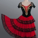 Don Quichotte adulte rouge romantique Tutu espagnol Kitri robe de Ballet femmes professionnel Tutu Ballet espagnol danse Costume pour les filles