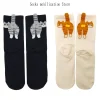 cadeau pour les amoureux des chats : chaussettes en coton pour dames avec chat de dessin animé, chaussettes respirantes et confortables pour toutes les saisons