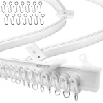Rideau Flexible et pliable de 1 à 6M, pour chambres à coucher, balcons, salles de bains, diviseur de plafond, piste silencieuse, accessoire de décoration pour fenêtre de maison