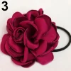 Femmes bandeau de cheveux corde couleur unie attaches de cheveux camélia fleur élastique pour queue de cheval Scrunchie bandeau dame chapeaux accessoire de cheveux Femmes bandeau de cheveux corde couleur unie attaches de cheveux camélia fleur élastique pour queue de cheval Scrunchie bandeau dame chapeaux accessoire de cheveux