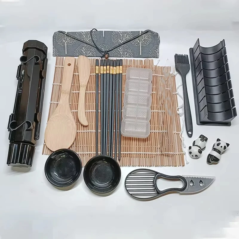 ensemble de fabrication de sushi, moule à sushi, kit de rouleaux bazooka, tapis en bambou pour rouler la viande et les légumes, outils de cuisine, gadgets, accessoires n3 ensemble de fabrication de sushi, moule à sushi, kit de rouleaux bazooka, tapis en bambou pour rouler la viande et les légumes, outils de cuisine, gadgets, accessoires n3