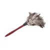 plumeau en plumes d'autruche naturelles, brosse à manche en bois, outil de livres antistatique, nettoyeur de poussière de voiture, meubles ménagers, 55cm