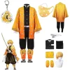 2025 halloween anime démon moordenaar kimetsu no yaiba agatsuma zenitsu cosplay tuum pruik vrouwen kimono uniforme