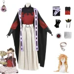Demon Slayer Cosplay Costume pour hommes et femmes, Ensembles de perruques, Kimetsu No Yaiba, Tenue d&rsquo;Halloween, Anime, Kimono, Doma Douma