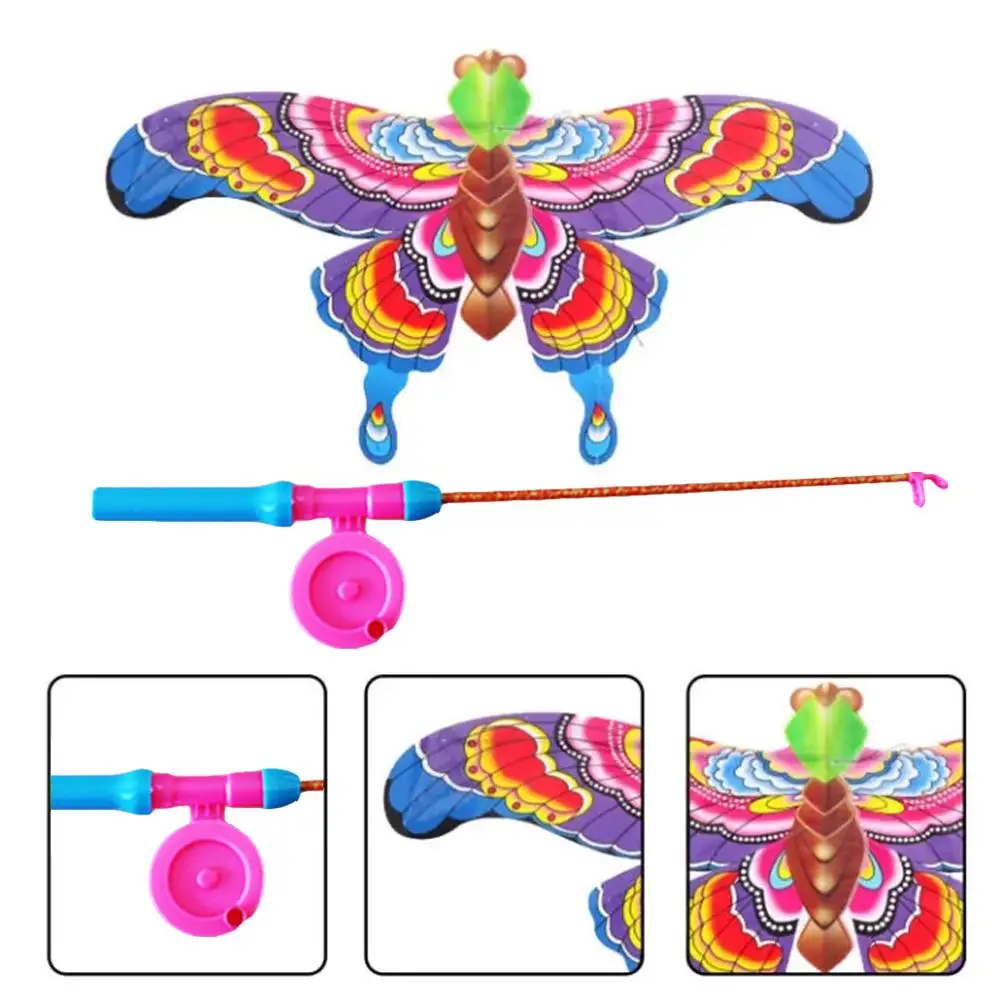 cerf volant pliable pour enfants, jouet d'aigle de dessin animé, mini jouets en plastique, frein à main, canne à pêche, papillons, jouet d'extérieur pour le plaisir cerf volant pliable pour enfants, jouet d'aigle de dessin animé, mini jouets en plastique, frein à main, canne à pêche, papillons, jouet d'extérieur pour le plaisir