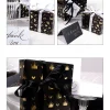papier d'emballage cadeau flexible enduit noir, papier d'emballage de noël classique pour poupées plus grandes, ensembles de livres pour la saint valentin
