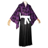 anime démon tueur kokushibo costume de jeu de rôle et uniforme kimono halloween carnaval