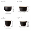 tasse à thé rétro boutique, bol à thé noir fait à la main, luxe chinois, tasse unique, cérémonie du thé, 6 pièces