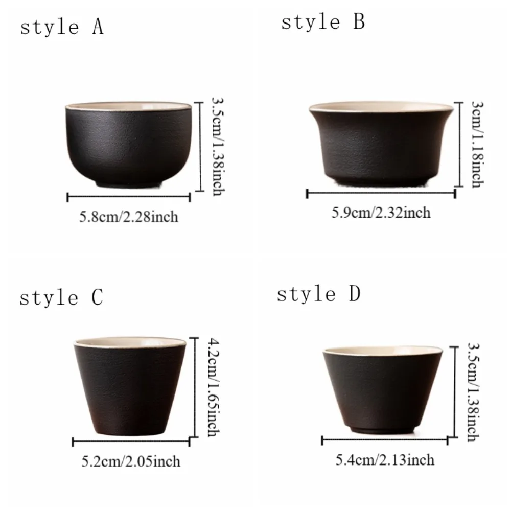 tasse à thé rétro boutique, bol à thé noir fait à la main, luxe chinois, tasse unique, cérémonie du thé, 6 pièces tasse à thé rétro boutique, bol à thé noir fait à la main, luxe chinois, tasse unique, cérémonie du thé, 6 pièces