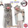 Demon Slayer Hashibira Inosuke dessin animé mignon cape à capuche couverture d’épaule couverture de climatisation chaude pour les dortoirs étudiants Demon Slayer Hashibira Inosuke dessin animé mignon cape à capuche couverture d’épaule couverture de climatisation chaude pour les dortoirs étudiants