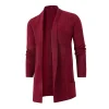 Cardigan à poche en cachemire rembourré pour homme, manteau chaud et décontracté, tricoté, nouvelle collection automne et hiver 2023 Cardigan à poche en cachemire rembourré pour homme, manteau chaud et décontracté, tricoté, nouvelle collection automne et hiver 2023