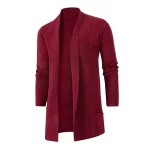 Cardigan à poche en cachemire rembourré pour homme, manteau chaud et décontracté, tricoté, nouvelle collection automne et hiver 2023 Cardigan à poche en cachemire rembourré pour homme, manteau chaud et décontracté, tricoté, nouvelle collection automne et hiver 2023