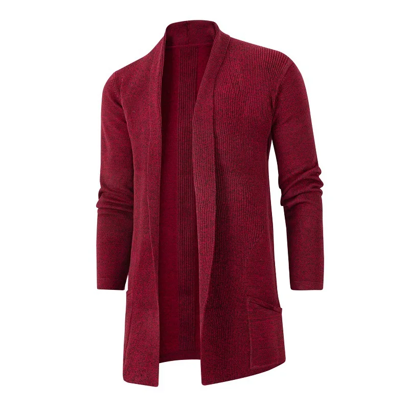 Cardigan à poche en cachemire rembourré pour homme, manteau chaud et décontracté, tricoté, nouvelle collection automne et hiver 2023 Cardigan à poche en cachemire rembourré pour homme, manteau chaud et décontracté, tricoté, nouvelle collection automne et hiver 2023