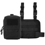 Pochette tactique Molle EDC, pochette utilitaire compacte 600D, sac à outils polyvalent, sac de rangement, sacs à outils avec panneau de plate-forme de cuisse