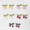 20 pièces d&rsquo;accessoires pour vêtements brodés tricotés de petites cerises, autocollants en tissu faits à la main pour enfants, bricolage
