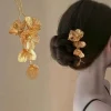 Pinces à cheveux Vintage à pampilles à fleurs pour femmes, épingles à cheveux en métal, épingles à cheveux pour mariées, bijoux de mariage, accessoires pour cheveux