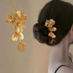 Pinces à cheveux Vintage à pampilles à fleurs pour femmes, épingles à cheveux en métal, épingles à cheveux pour mariées, bijoux de mariage, accessoires pour cheveux