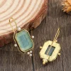 boucles d'oreilles vintage élégantes avec pendentif en perles géométriques pour femmes, piercing suspendu exquis, bijoux de mariée, cadeau