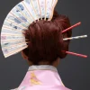 bâtons de cueillette de cheveux vintage pour femmes, épingles à cheveux en bois japonais, baguettes en bois naturel chinois, peinture chaude, 2 pièces par ensemble