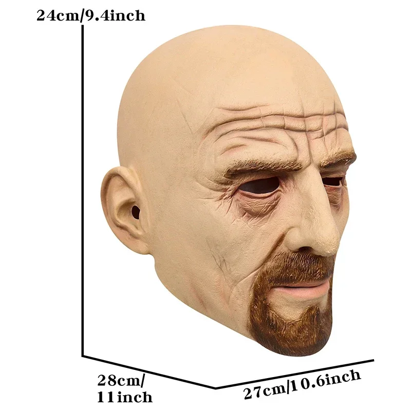 nouveau masque en silicone halloween nouvelle moustache chauve respirante couvre chef de vieil homme accessoires de cosplay accessoires de photographie masques d'halloween nouveau masque en silicone halloween nouvelle moustache chauve respirante couvre chef de vieil homme accessoires de cosplay accessoires de photographie masques d'halloween