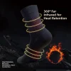 chaussettes mi mollet en graphène pour hommes, respirantes, anti odeur, absorbant la sueur, couleur pure, coffret cadeau, automne hiver