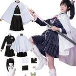 Adulte Anime démon tueur Kimetsu No Yaiba femme Kimono Tsuyuri Kanao Cosplay Costume papillon coiffure