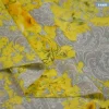 tissu en mousseline de soie pour robe, tissu cheongsam han, élégant imprimé de grandes fleurs jaunes, de haute qualité, mince, doux, pas transparent, t2054