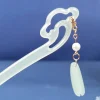 pince à cheveux tressée avec pompon pour filles, épingles à cheveux coréennes, pendentif du cuir chevelu, bâtons de cheveux hanfu, épingles à cheveux pour femmes, fourchette à cheveux chinoise