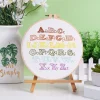 kit de broderie de pratique de l'alphabet, kit de lettres pour adultes débutants avec motifs, kit de broderie pour débutants