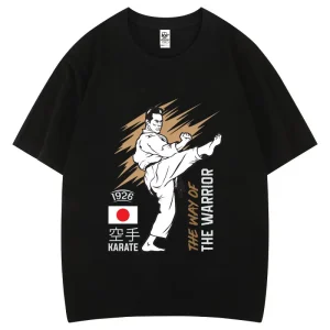 Classique japonais karaté Art Martial coton t-shirt Unique Sports de plein air confortable respirant impression hauts Harajuku chemise décontractée Classique japonais karaté Art Martial coton t-shirt Unique Sports de plein air confortable respirant impression hauts Harajuku chemise décontractée