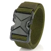 ceinture à boucle en nylon tressé pour hommes, légère et respirante, 125cm, pour les déplacements quotidiens, nouvelle collection