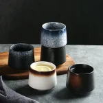 Tasse à café en céramique de Style japonais, verres à vin, tasses à eau, cadeau, vente en gros, tasses à thé simples en porcelaine de 200ml